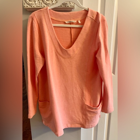 Soft Surroundings Tops - Soft Surroundings Coral Soft Sweatshirt - SZ L